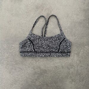 Lululemon Athletica Black and White Speckled Sports Bra